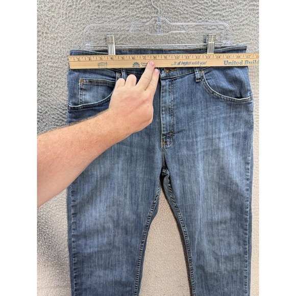 Wrangler Jeans Mens 34x30 Blue Denim Regular Fit Flex Workwear Skater Grunge * - Picture 3 of 10